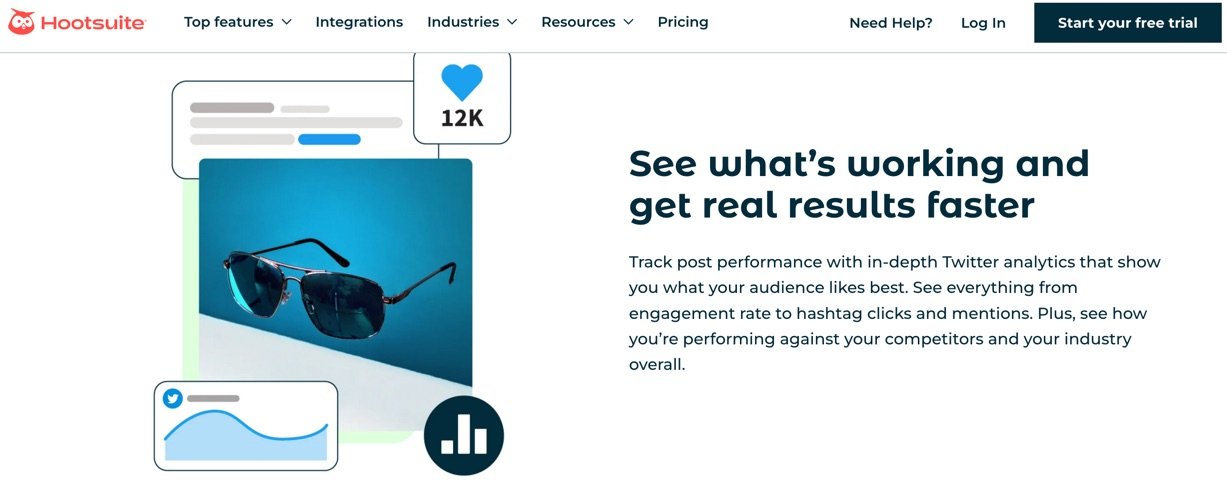 Twitter analytics tool from Hootsuite
