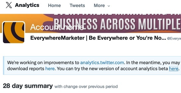 Twitter’s own analytics tool