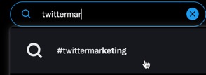 Hashtags also show up in Twitter search