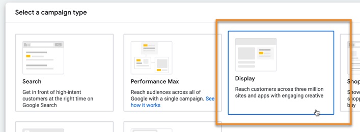 Display ads are just one type of ad you can run through Google Ads