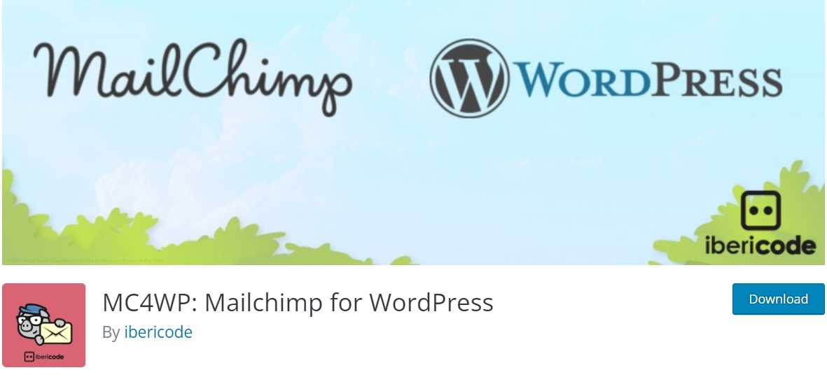 Mailchimp’s plugin helps you integrate your WordPress site in order to run email marketing campaigns from their service