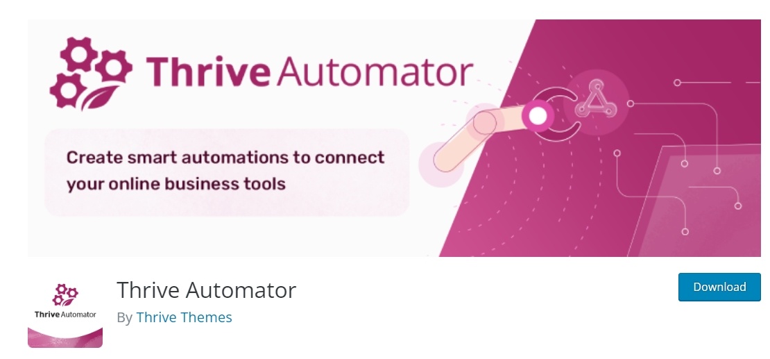 Thrive Automator is a plugin for WordPress that automates various tasks such as those related to email marketing