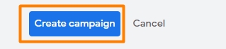 Create campaign button for your Shorts advertising