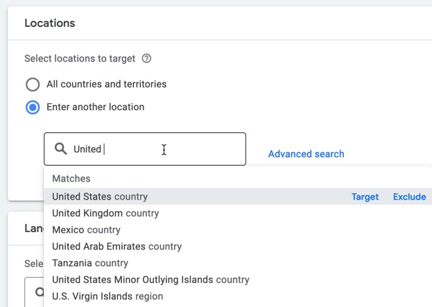 Target geo-locations where you want your video ads to show